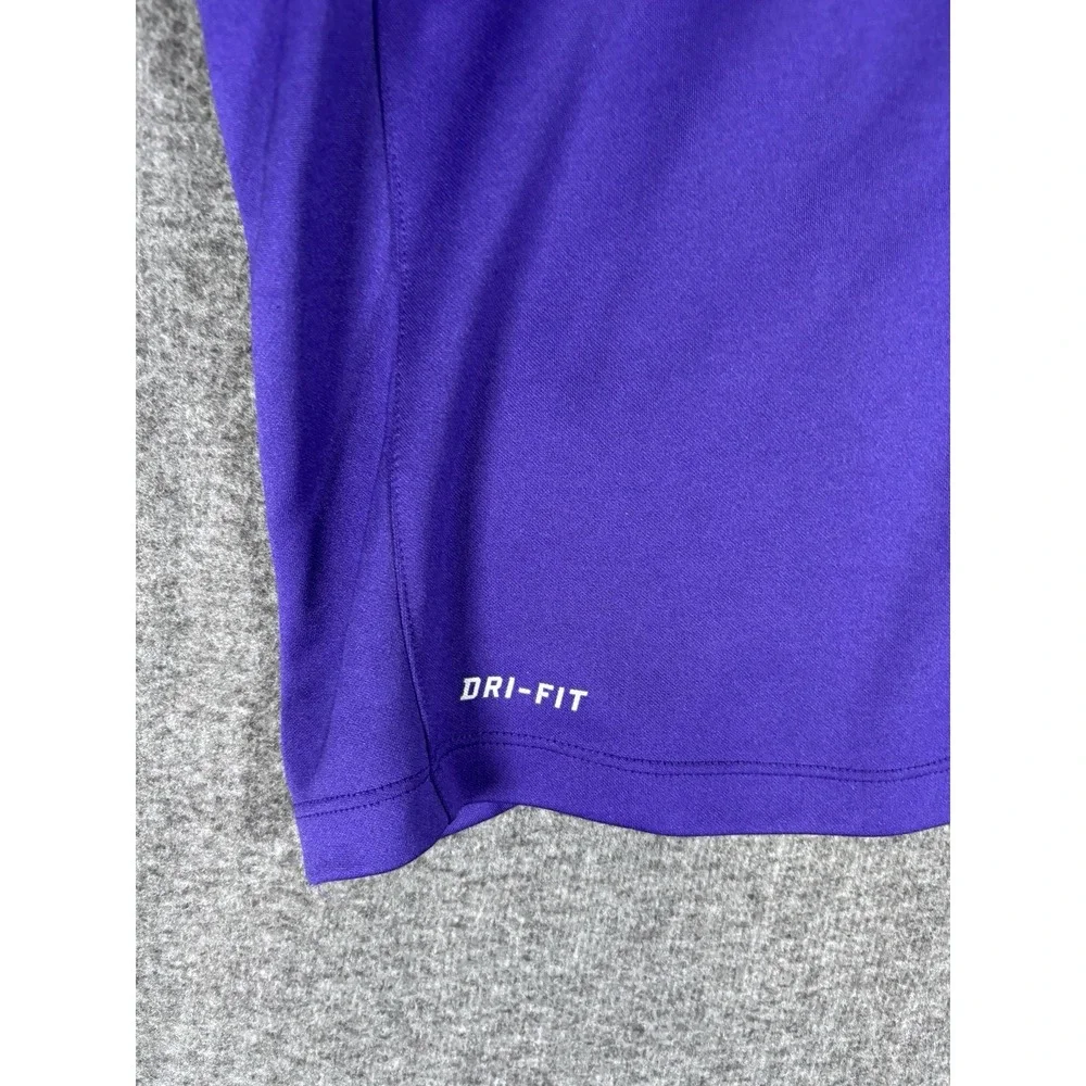 Nike Dri Fit TCU Horn frogs Polo Purple‎ Mens Xl